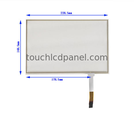 217 X 136,2 mm 10.1 pulgadas de resistencia de pantalla táctil con FPC tiempo de respuesta de conexión de 10 ms