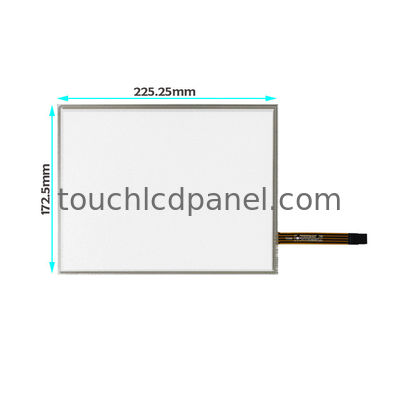 10Display de pantalla táctil resistiva de 4 hilos con película ITO en capas de vidrio ITO para inmunidad EMI