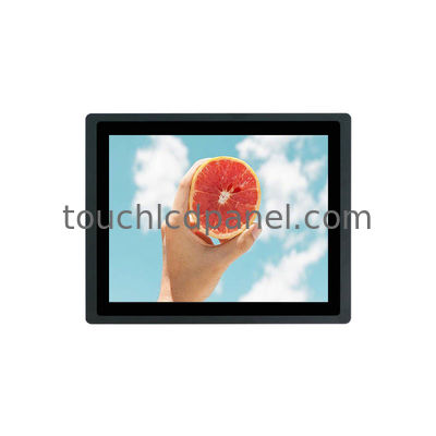 12.1-pulgada 1024x768 pantalla táctil con marco de aleación de aluminio incrustado desde el exterior para paneles de control industriales