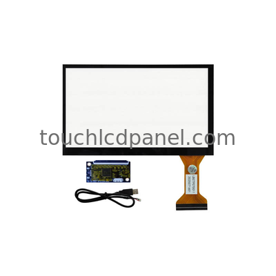 Superposición de pantalla táctil PCAP de 10 puntos y 7 pulgadas con vidrio frontal templado