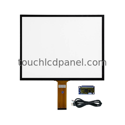 Panel táctil capacitivo de cristal de cubierta antivandálico de 15 pulgadas y 6 mm para panel LCD con resolución de 1024x768