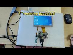 Panel LCD de 7 pulgadas 1024x600 con panel táctil resistivo de carcasa 2.54 de 4 pines para panel de control industrial